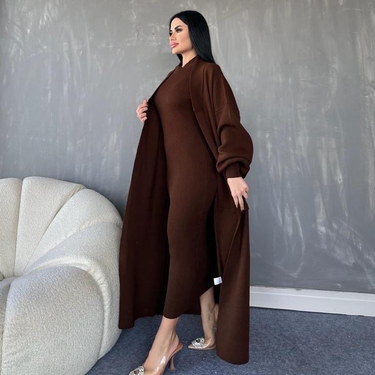 Premium Aqsa long knitted Cord set