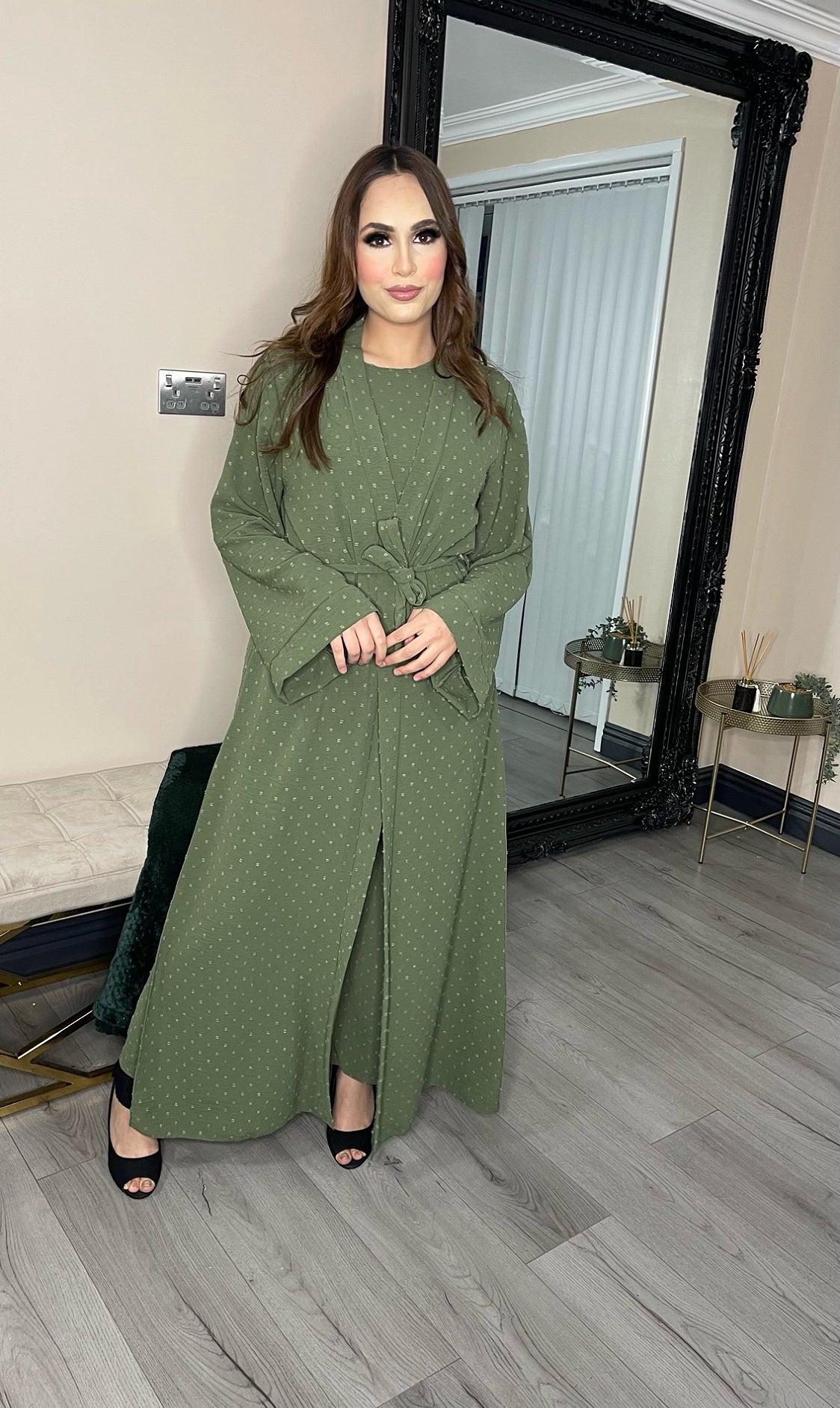 DUA 3 Piece Set modest clothing in navy for women beautiful fabric and colours UK delivery