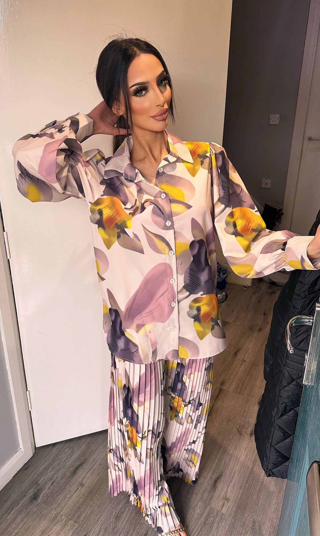 colourful beige modest co-ord