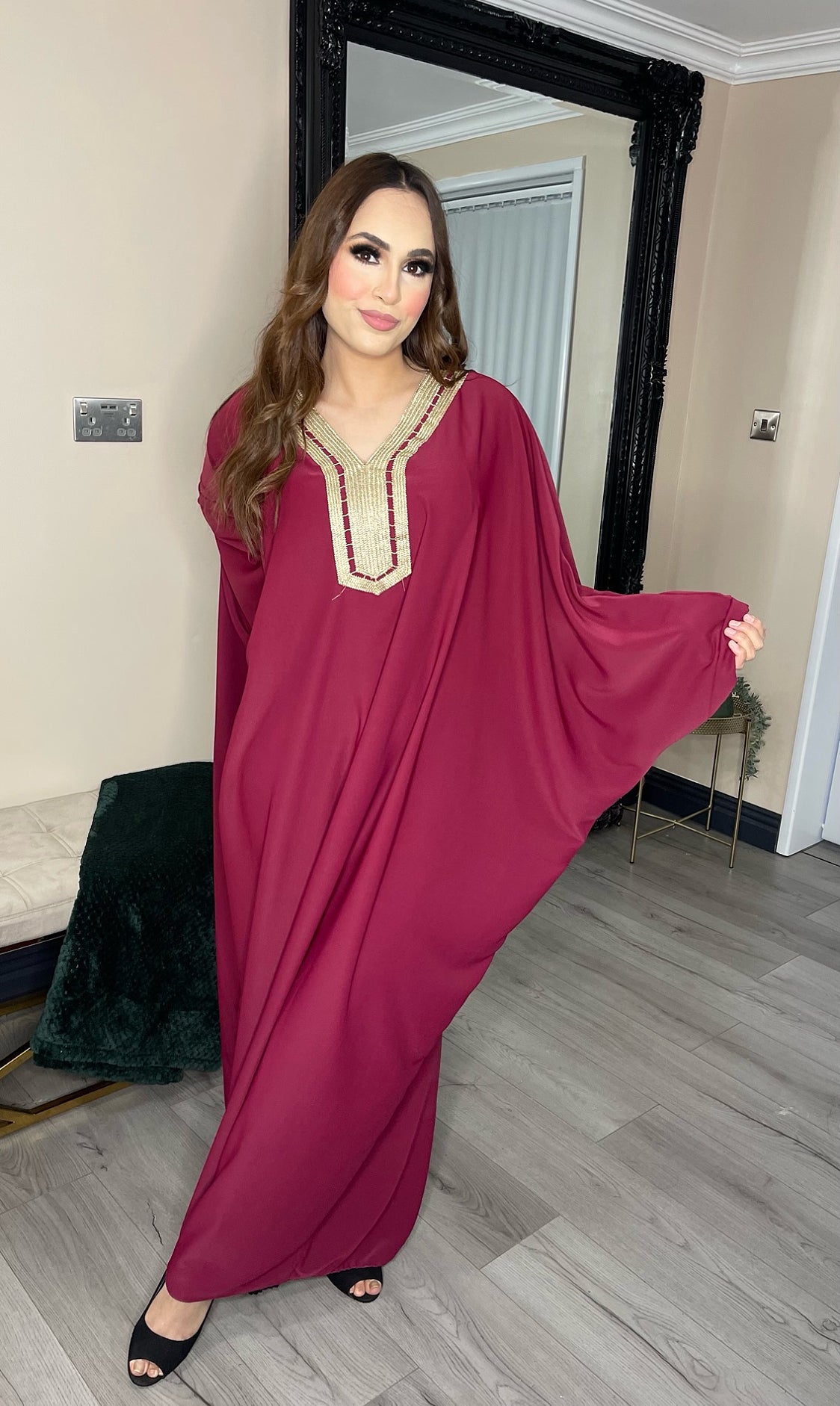 Ayaz Caftan for special occasions in pink UK delivery